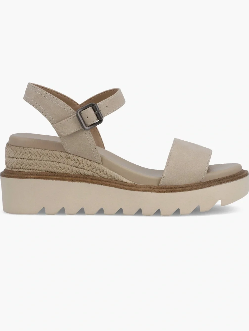MIA Beige Platform Wedge Sandals